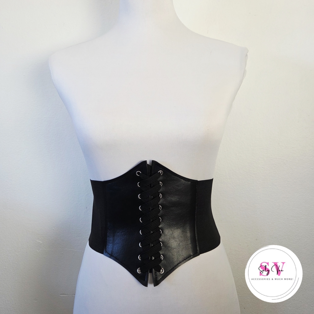 Stretchy Black Corset Belt